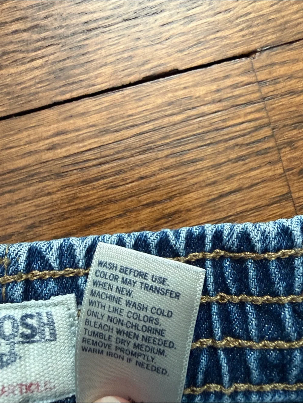 OshKosh B'gosh Toddler Size 2 Embroidered Denim Flared Jeans Butterfly Pink